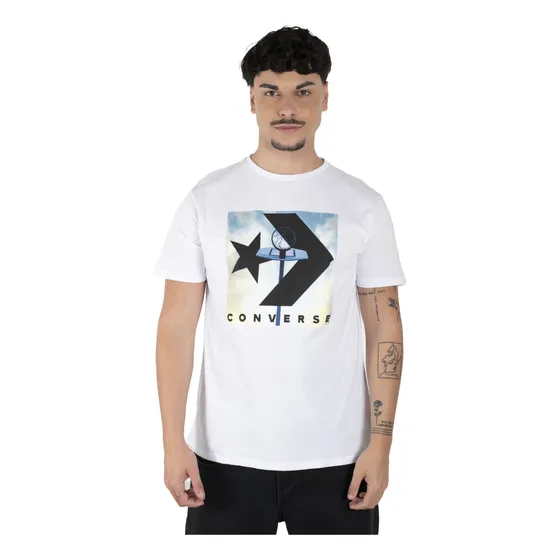 Remera Converse Ring Hombre Moda Blanco