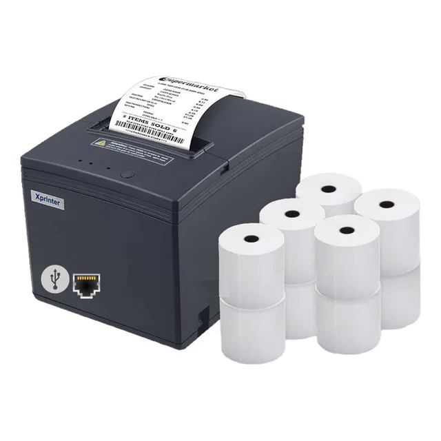 Ticketera Térmica 80mm Usb Lan + 10 Rollos 18 Meses Garantia