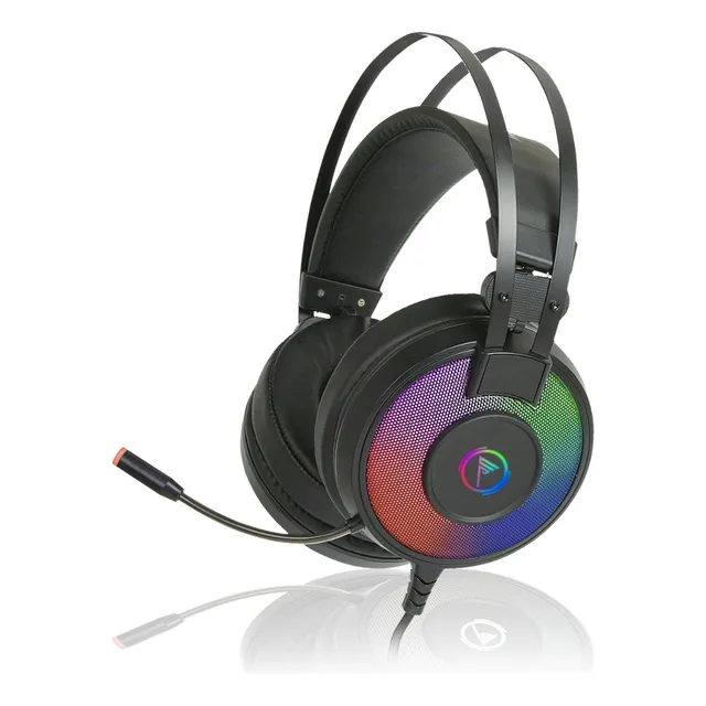 Auriculares Pro Gamer Rgb Rainbow Checkpoint Hx100 Microfono
