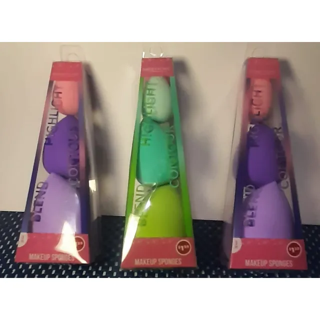 Set De 3 Esponjas Maquillaje Triangulares Aterciopelada.