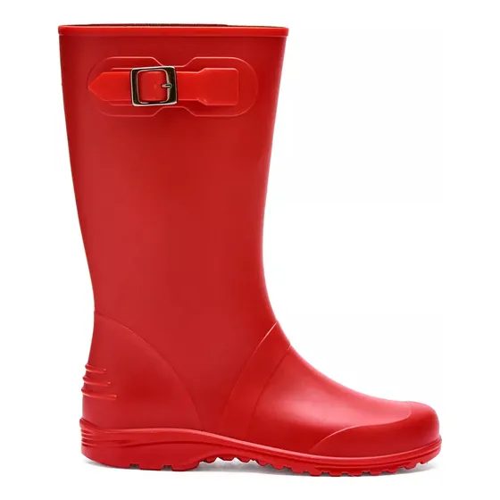 Bota De Caucho Impermeable Dama Moto Mujer Color