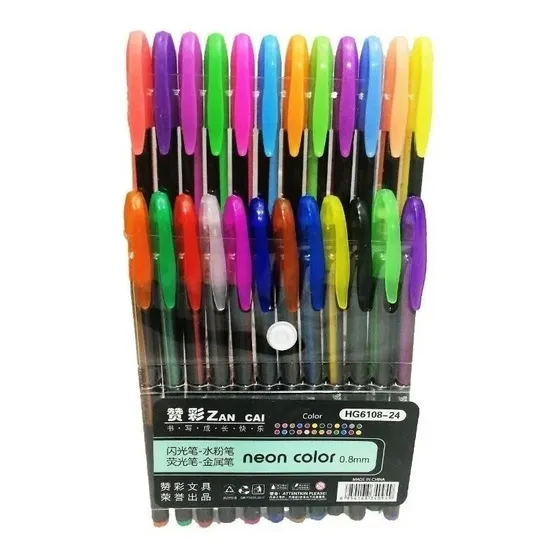 Lapiz Gel Neon 24 Unidades Elun Store