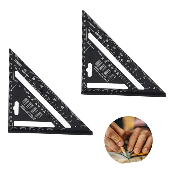 2 Piezas Escuadra Rapida Universal Aluminio Para Carpintero