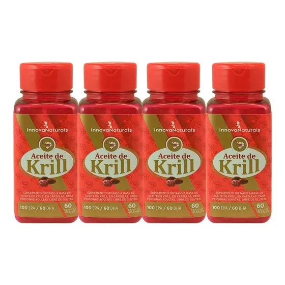 Aceite De Krill Innova Naturals 4 Unidades X 60 Cápsulas Salud Cardiovascular
