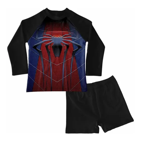 Conjunto De Traje De Baño Niño Spiderman Hombre Araña 
