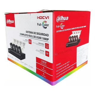 Kit Full Color 4 Cámaras Microfono 1080p 2mp P2p Dahua Kit Full Color 4 Cámaras Microfono 1080p 2mp P2p Dahua