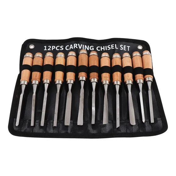Juegos De Cinceles De Madera De 12 Piezas Con Estuches Para