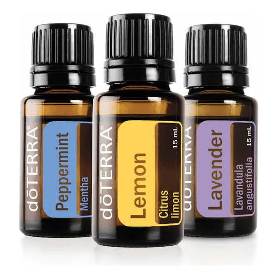 Aceites Esenciales Doterra Kit Menta Lavanda Limon 15 Ml C/u