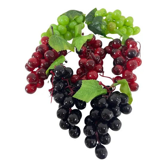 Cachos De Uva P 10cm Fruta Artificial Natal Ceia - 10 Cachos