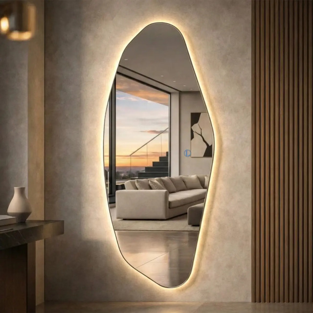 Espelho Led Orgânico Lopazzi 90cm Touch 3 Cores Grande