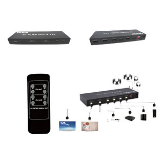Matrix Hdmi 4x2 Switch Splitter 1080p 4k 3d Com Controle Matrix Hdmi 4x2 Switch Splitter 1080p 4k 3d Com Controle