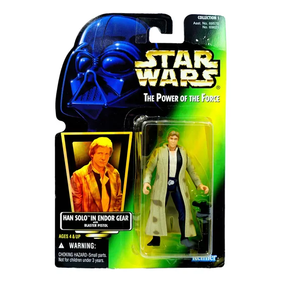 Star Wars Power Of The Force Green Card Holograma Han Solo Endor