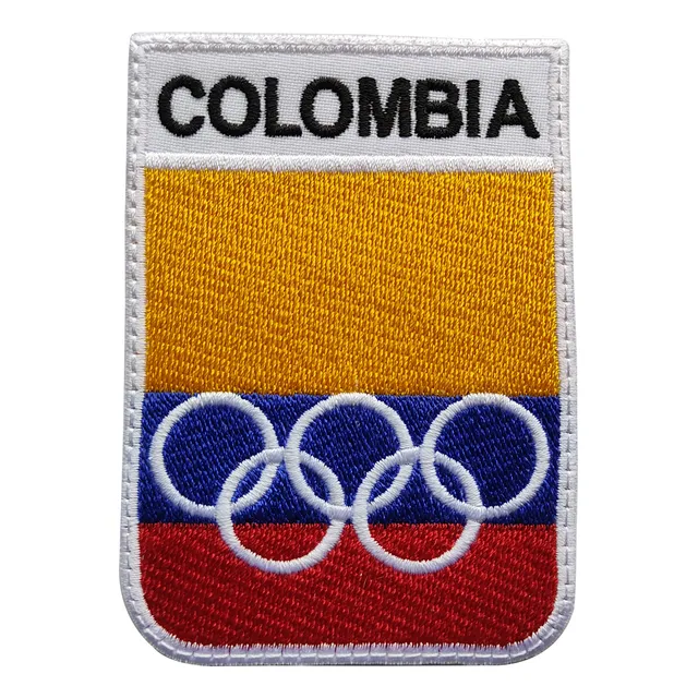 Parche Bordado Bandera  Colombia Con Logo Juegos Olimpicos