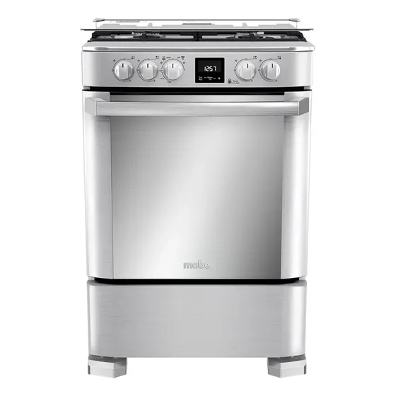 Cocina de Piso a Gas 60cm Mabe CMP6085FX1 Con Pantalla Táctil Inox | Cuotas sin interés