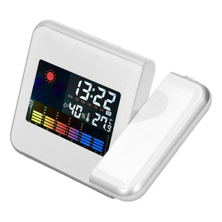 Reloj De Proyección Blanco: Temperatura, Estación Meteorológ Reloj De Proyección Blanco: Temperatura, Estación Meteorológ