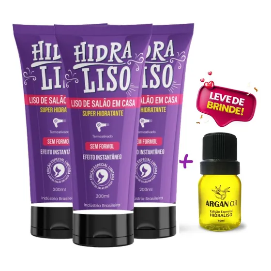 3 Progressiva Hidraliso De Chuveiro Sem Formol + Brinde C/nf
