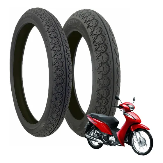 Pneu 80/100-14 + 60/100-17 Technic Tiger Biz 125 Pop