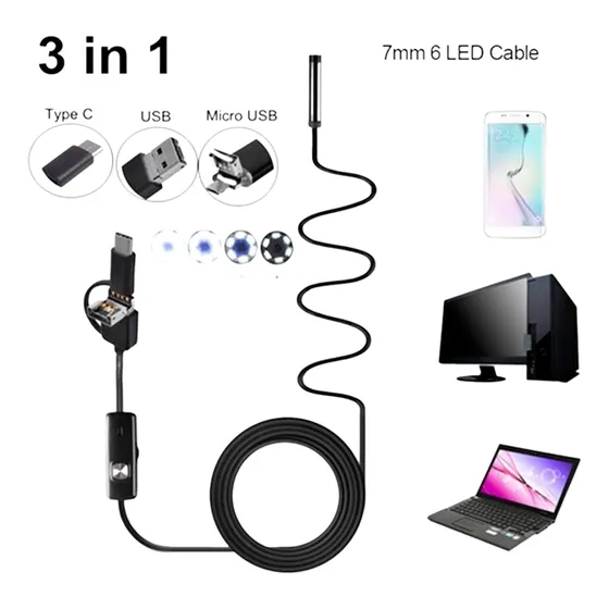 Camera Para Celular Endoscópio E Boroscopio 2 M Prova D'água