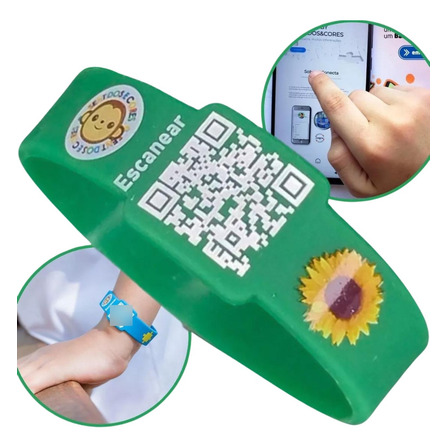 Pulseira Identificação Inteligente Qrcode Girassol Autismo Pulseira Identificação Inteligente Qrcode Girassol Autismo