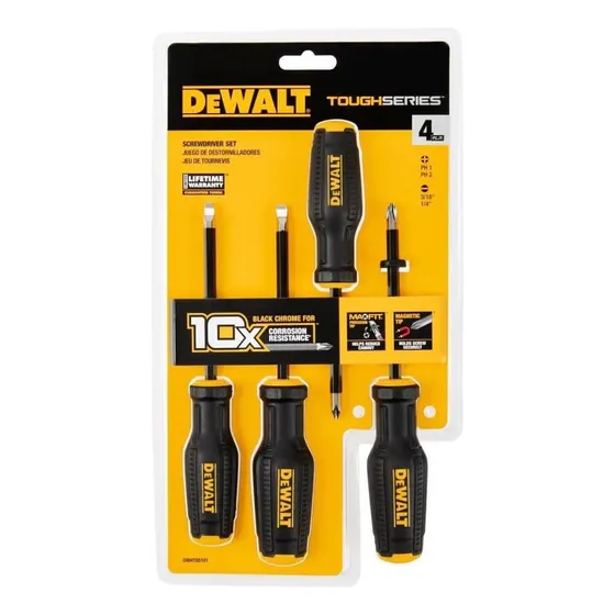 Juego Destornilladores Toughseries Dewalt 4 Pzs Dwht65101