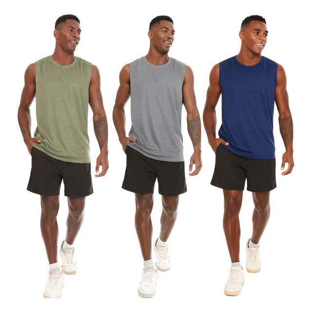 🤓Kit 3 Regata Masculina Dryfit Academia Treino Fitness Lisa