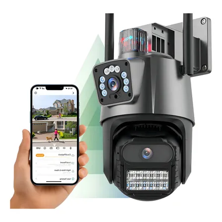 Câmera IP VLX P11 8MP 4K de Lente Dupla PTZ com Sirene e Wi-Fi VLX por INDOBEST