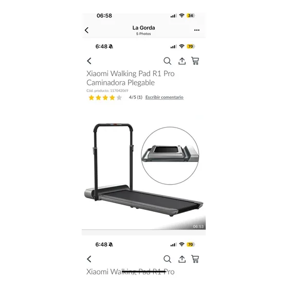Trotadora Eléctrica Xiaomi Runnerpad Color Gris