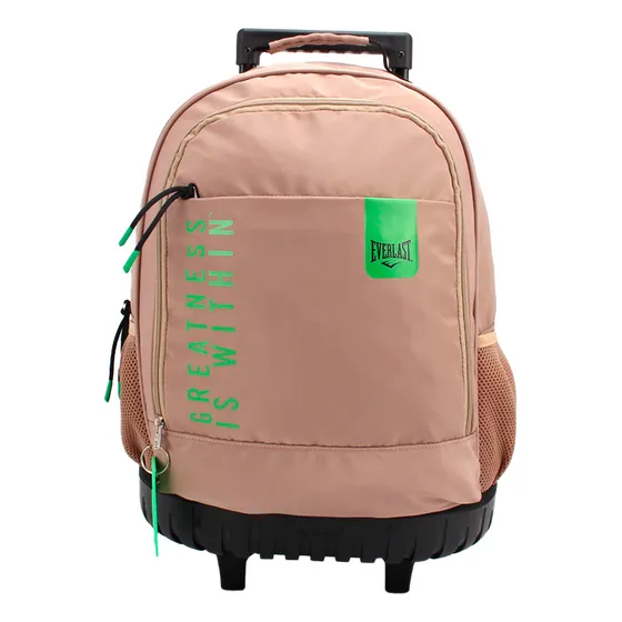 Mochila Carro Everlast 18'' Kaky Resistente Escolar Infantil Diseño De La Tela Lisa