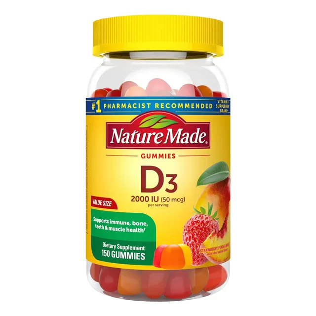 Vitamina D3 2000 Iu Nature Made 150 Gomitas