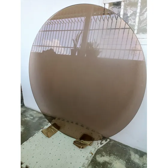 Vidrio Redondo Ahumado Para Mesa De Comedor 