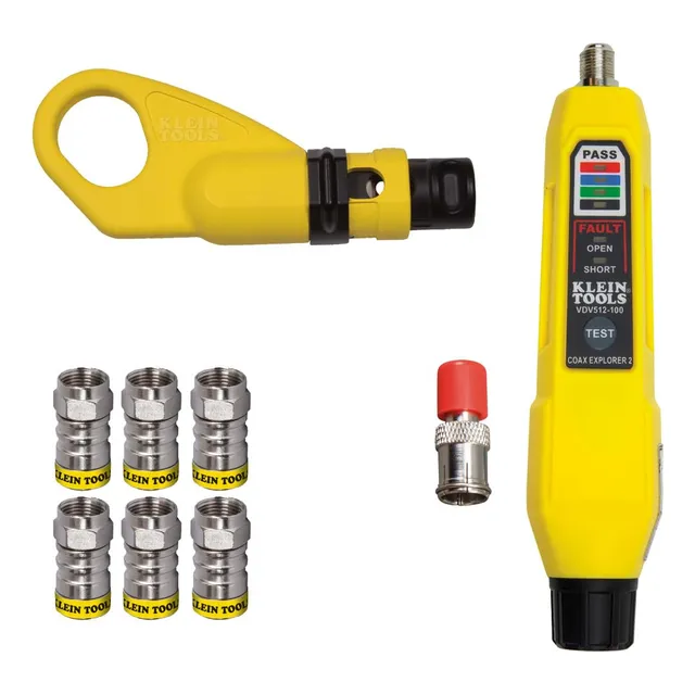 Kit Instalación Cable Coaxial Probador Pelacables Conectores