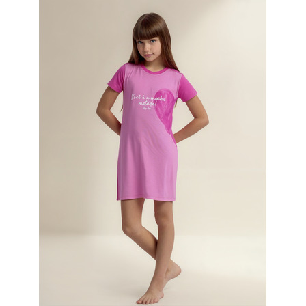 Camisola Infantil Manga Curta Minha Metade Any Any Camisola Infantil Manga Curta Minha Metade Any Any
