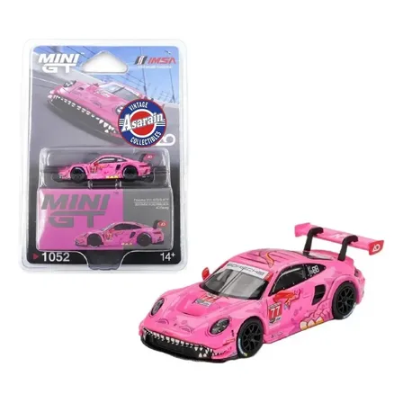 Porsche 911 Gt3 R Virginia Roxy Imsa Mini Gt - 1/64 Rosa