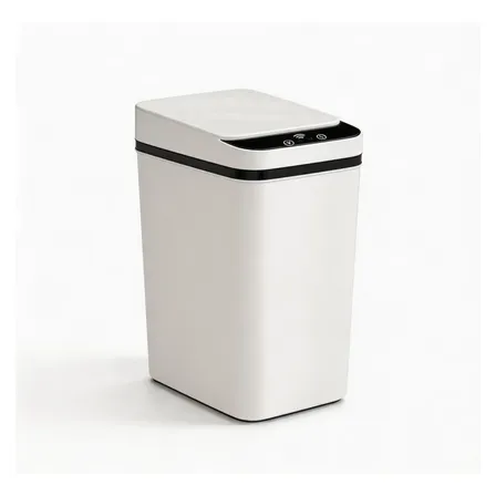Lixeira Inteligente 12l Automática Com Sensor Sem Toque Branco