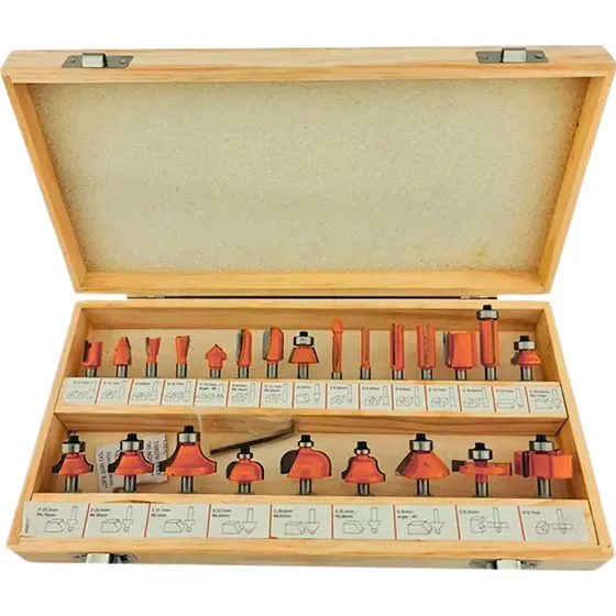 Kit Fresas 24  Madera 1/4 6.35mm Router Tupi Fresadora 