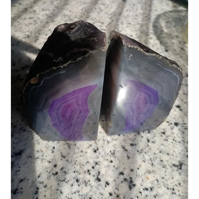Cristal Ágata Juego De 2 Piezas Diseñado Para Portalibros