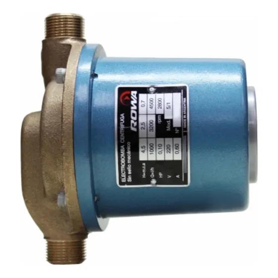 Electrobomba Centrifuga Rowa Sanitaria 5/1 S Agua Caliente