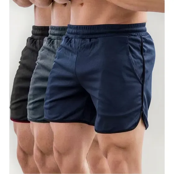 3pzs Short Deportivo Ejercicio Gym Cómodo Slim Fit Elástico