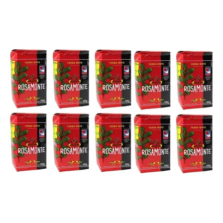 10 Pacote De Erva-mate Argentina Rosamonte 500gr Tradicional