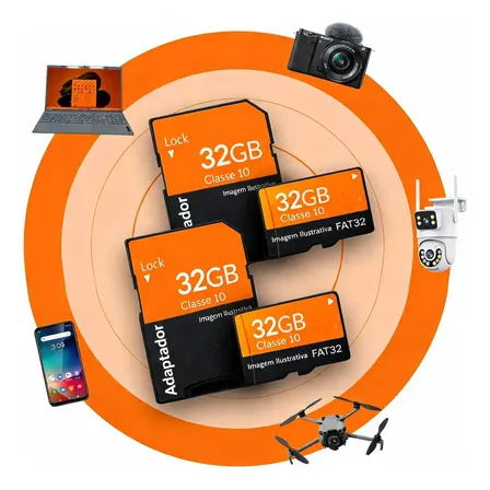 2 Cartão Memória Original 32gb P/câmera Wifi Yoose Intelbras