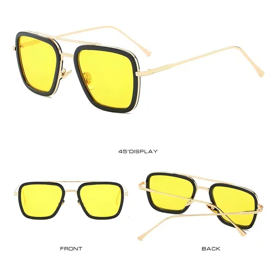 Óculos Sol Homem De Ferro Avengers Tony Stark Cor Amarelo