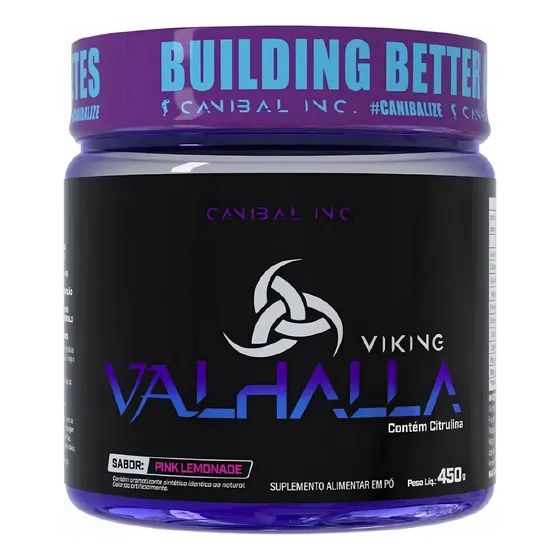 Pré Treino Viking Valhalla C/ Beta Alanina 450g - Canibal Sabor Pink Lemonade