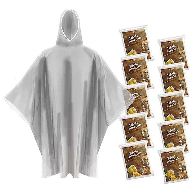 Poncho Impermeable Para Lluvia Emergencia Transparente