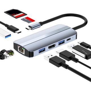 Z Adaptador De Hub Usb-c/type-c Para Usb 9 Em 1 Byl-2206 Z Adaptador De Hub Usb-c/type-c Para Usb 9 Em 1 Byl-2206