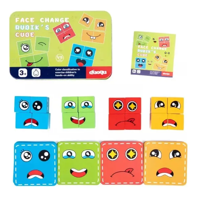 Cambia Carita Cubo De Emociones 64 Piezas Emoji