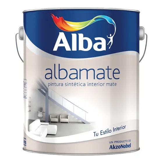 Pintura Sintética Albamate Interior Mate 4lts Alba