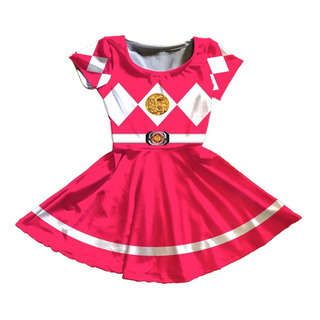 Vestido Fantasia Infantil Power Ranger Rosa Vestido Fantasia Infantil Power Ranger Rosa