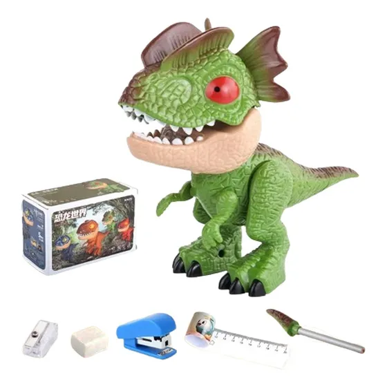 X 5 En 1 Papelería De Dinosaurio,sacapuntas Y Borrador Niños