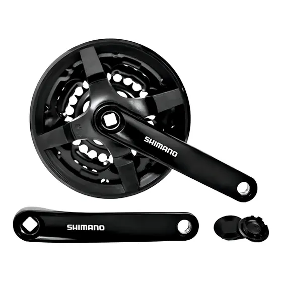 Palancas Bicicleta Mtb Shimano Fc-ty301 42-34-24 C/cubre Color Negro