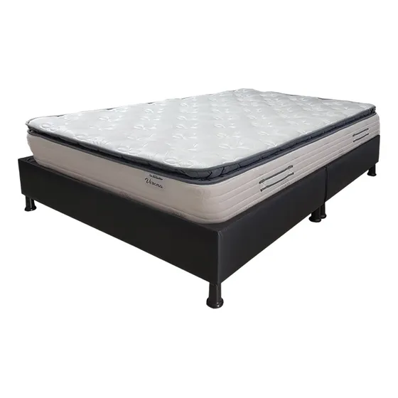 Combo Base + Colchón Pillow Doble 140x190 + Envió Gratis Btá